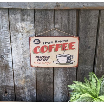 Affiche plaque murale Fresh Coffee